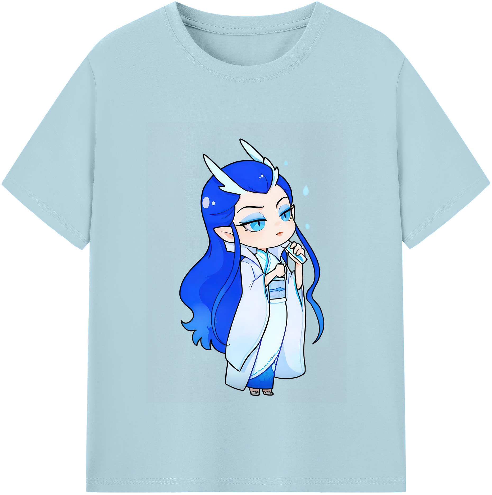 （画像用） Ne Zha 2 ナタ 魔童の大暴れ 綿100％半袖Tシャツ（フロントプリント）